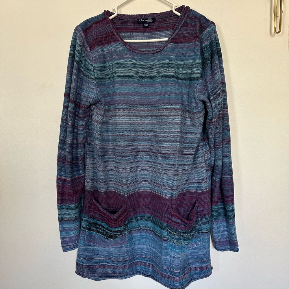 Colorful Striped Long Sleeve Tunic